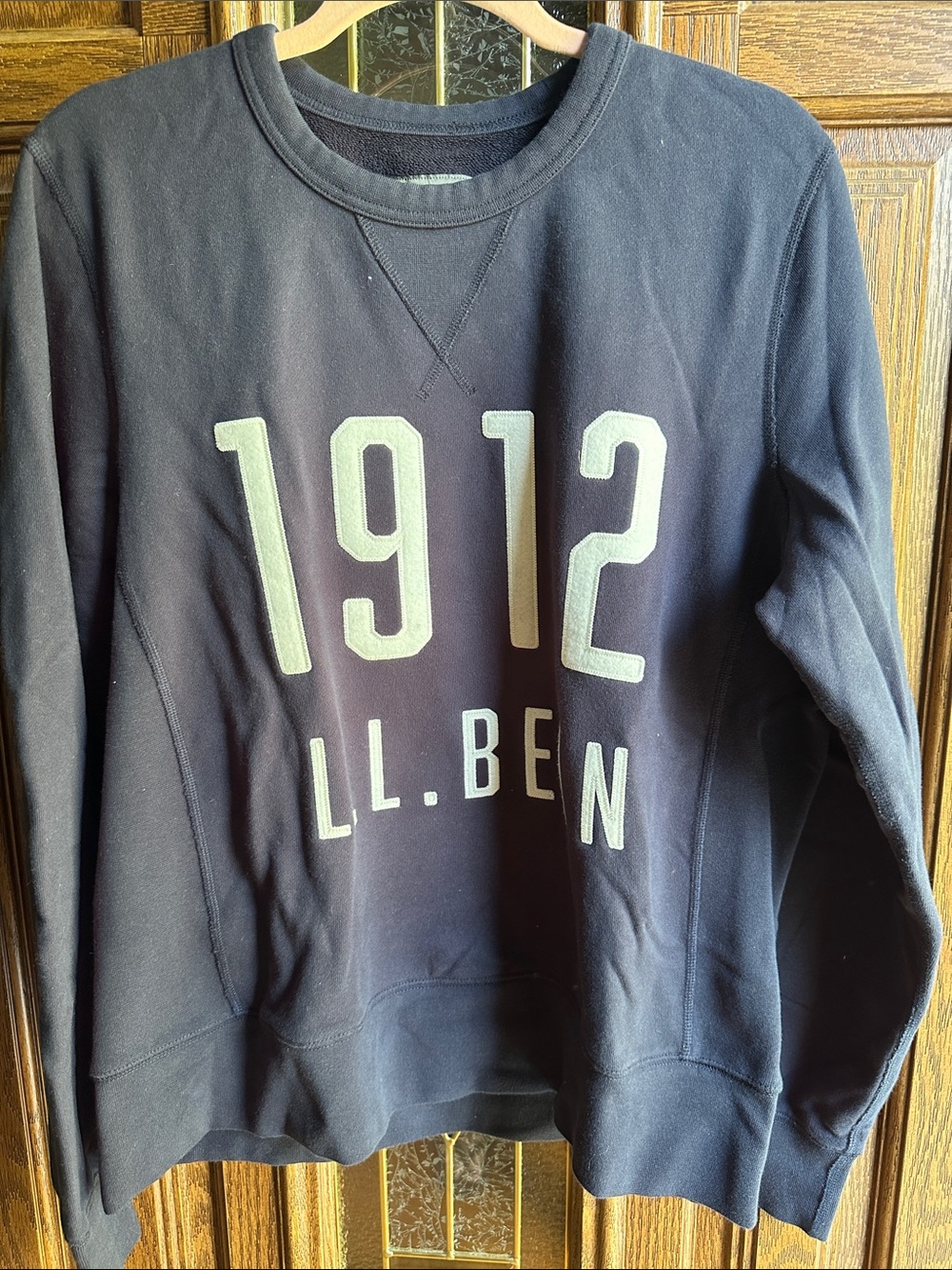 L.L. Bean Signature Navy Crewneck Sweatshirt with 1912 Graphic Size M